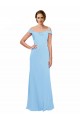 Periwinkle A-Line Spaghetti Straps Long Bridesmaid Dress Hobart