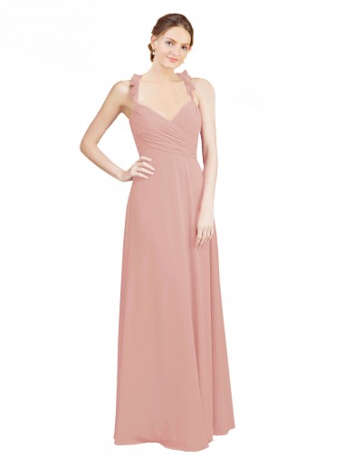 Keyhole Back Bliss Pink A-Line Sweetheart Long Bridesmaid Dress / Evening Dress Hobart