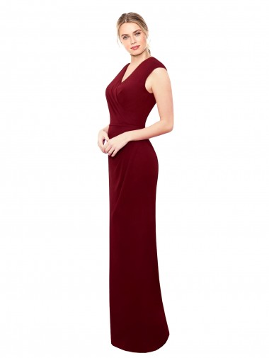 Keyhole Back Burgundy Mermaid High Neck Long Prom Dress / Bridesmaid Dress Hobart