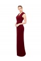 Keyhole Back Burgundy Mermaid High Neck Long Prom Dress / Bridesmaid Dress Hobart