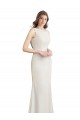 V-Back Mermaid High Neck Long Bridesmaid Dress Hobart