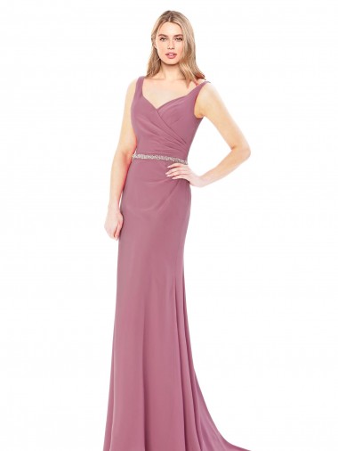 Low Back Sheath High Neck Long Prom Dress / Bridesmaid Dress Hobart