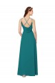 Open Back Hunter Sheath High Neck Long Bridesmaid Dress Hobart