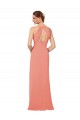Keyhole Back Desert Rose Sheath V-Neck Long Bridesmaid Dress Hobart
