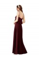 Burgundy Gold A-Line Spaghetti Straps Long Bridesmaid Gowns Hobart