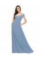 Dusty Blue A-Line Off the Shoulder Long Bridesmaid Dress / Evening Gowns Hobart