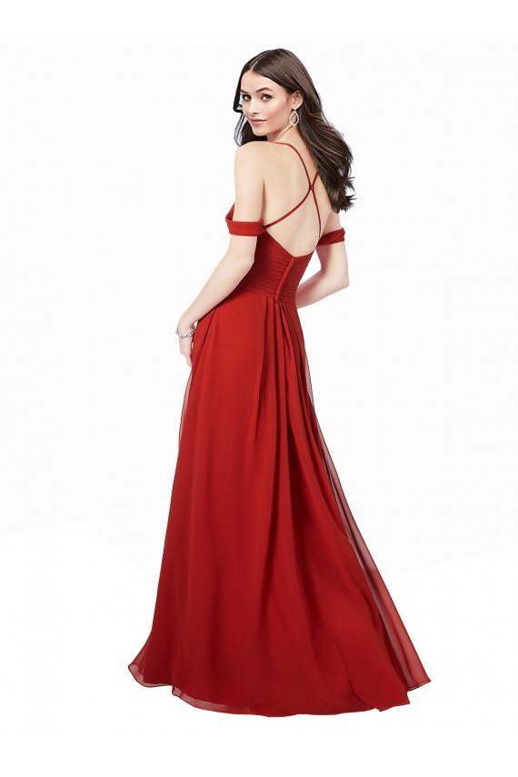 Open Back Dark Red A-Line Sweetheart Long Bridesmaid Dress Hobart