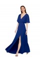 Open Back Royal Blue A-Line V-Neck Long Bridesmaid Dress / Evening Gowns Hobart