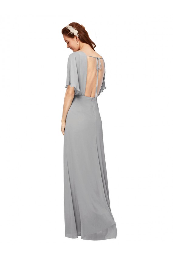 Open Back Royal Blue A-Line V-Neck Long Bridesmaid Dress / Evening Gowns Hobart