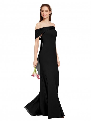 Black Mermaid Off the Shoulder Long Prom Dress / Bridesmaid Dress Hobart
