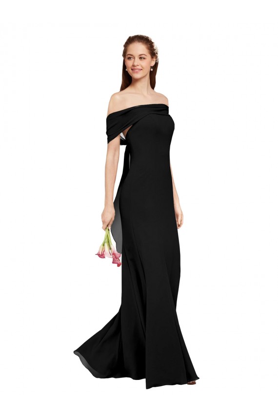 Black Mermaid Off the Shoulder Long Prom Dress / Bridesmaid Dress Hobart