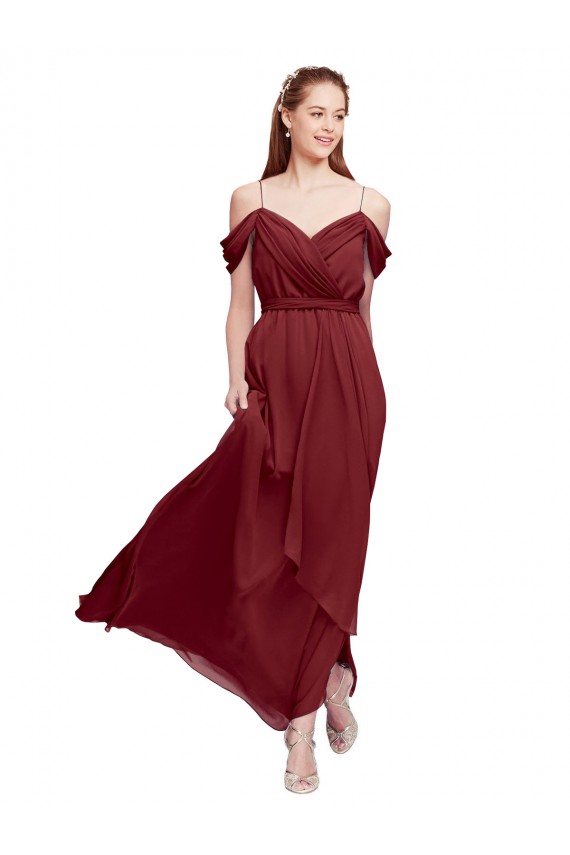 Burgundy Sheath Sweetheart Long Formal Dress / Bridesmaid Dress Hobart