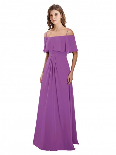 Dahlia A-Line Spaghetti Straps Long Bridesmaid Dress Hobart