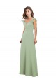 Low Back Smoke Green A-Line Sweetheart Long Bridesmaid Dress / Formal Dress Hobart