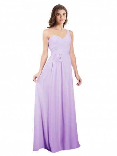 Lilac A-Line One Shoulder Long Bridesmaid Dress / Evening Dress Hobart
