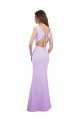 Open Back Lilac Column Round Neck Long Bridesmaid Dress Hobart