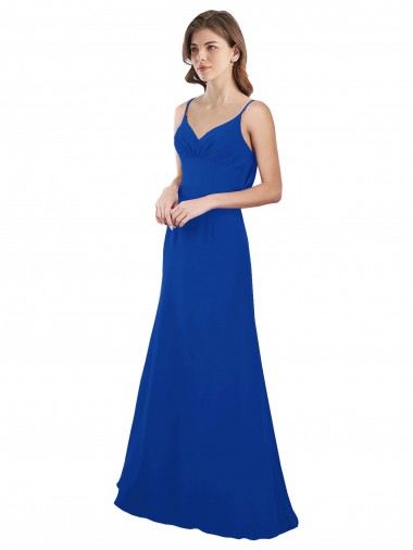 Low Back Royal Blue A-Line Sweetheart Long Evening Dress / Bridesmaid Dress Hobart