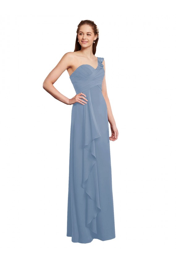 Dusty Blue A-Line Sweetheart Long Formal Dress / Bridesmaid Dress Hobart