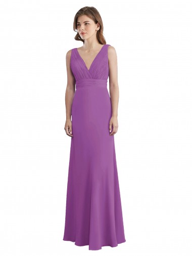 Low Back Dahlia A-Line V-Neck Long Bridesmaid Dress Hobart