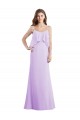 Low Back Lilac A-Line Scoop Neck Long Bridesmaid Dress / Evening Dress Hobart