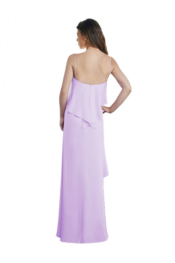 Low Back Lilac A-Line Scoop Neck Long Bridesmaid Dress / Evening Dress Hobart