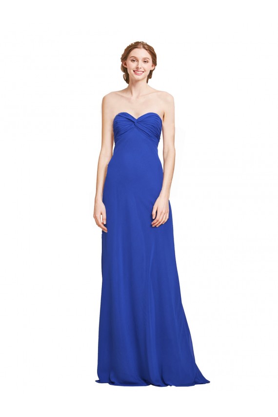 Royal Blue A-Line Sweetheart Long Bridesmaid Gown Hobart