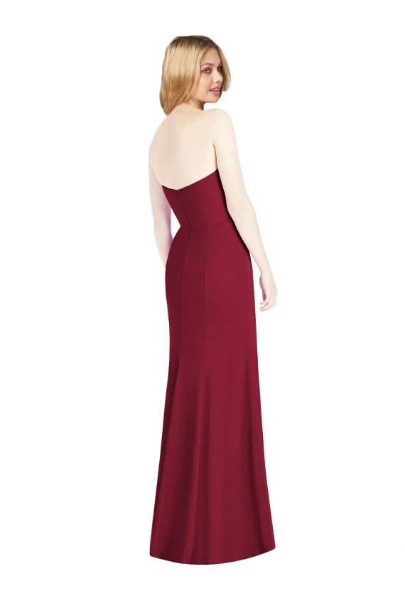 Desert Rose Trumpet Strapless Long Bridesmaid Dress Hobart
