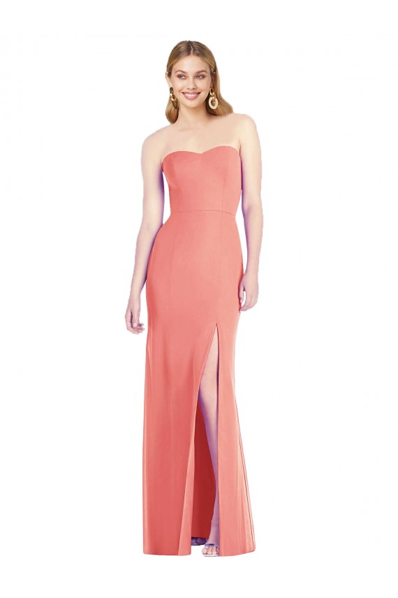 Desert Rose Trumpet Strapless Long Bridesmaid Dress Hobart