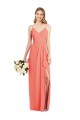 Coral Trumpet V-Neck Long Formal Dress / Bridesmaid Dress Hobart