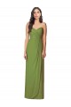 Olive Green Trumpet Strapless Long Bridesmaid Dress Hobart