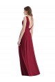 Tie Back Sea Glass A-Line V-Neck Long Bridesmaid Dress Hobart