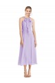 V-Back Lilac A-Line Halter Neck Tea length Prom Dress / Bridesmaid Dress Hobart