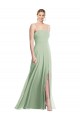 Low Back Sage Trumpet Square Neck Long Formal Evening Gown / Bridesmaid Dress Hobart