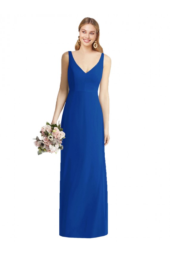 Royal Blue Mermaid Strapless Long Bridesmaid Dress Hobart