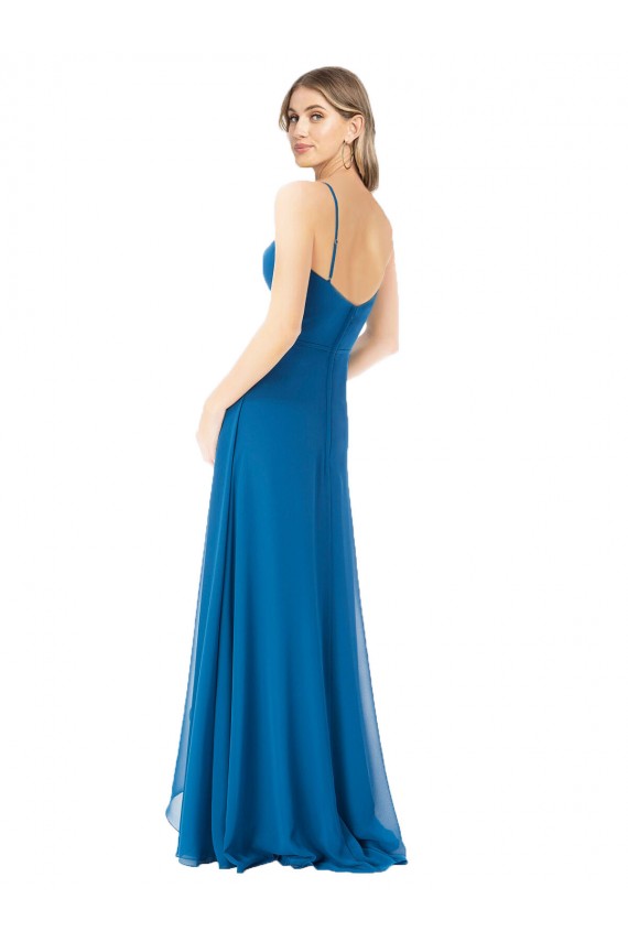 Peacock Blue A-Line Sweetheart Long Bridesmaid Dress Hobart