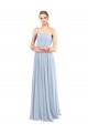 Low Back Light Sky Blue A-Line Square Neck Long Bridesmaid Dress Hobart
