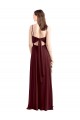 Burgundy Gold A-Line Scoop Neck Long Bridesmaid Dress / Evening Dress Hobart