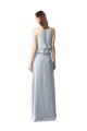 Light Sky Blue A-Line Halter Neck Long Bridesmaid Dresses Hobart