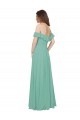 Open Back Jade A-Line Off the Shoulder Long Bridesmaid Dress Hobart