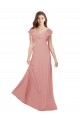 Open Back Bliss Pink A-Line V-Neck Long Bridesmaid Dress / Evening Dress Hobart