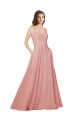 Open Back Bliss Pink A-Line Strapless Long Bridesmaid Dress Hobart