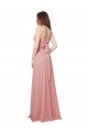Open Back Bliss Pink A-Line Strapless Long Bridesmaid Dress Hobart