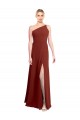Burgundy A-Line One Shoulder Long Formal Dress / Bridesmaid Dress Hobart
