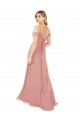 Bliss Pink A-Line Scoop Neck Long Bridal Party Dress Hobart