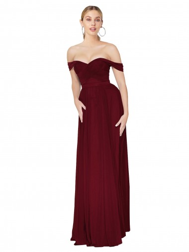 Burgundy Mermaid High Neck Long Formal Dress / Bridesmaid Dress Hobart