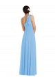 Periwinkle Trumpet One Shoulder Long Semi Formal Evening Dress / Bridesmaid Dress Hobart