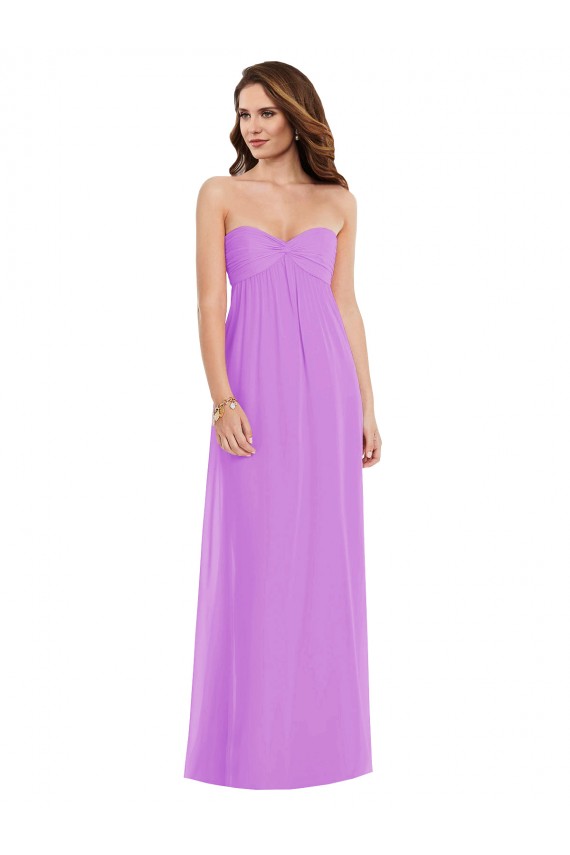 Low Back Violet A-Line Sweetheart Long Semi Formal Evening Dress / Bridesmaid Dress Hobart
