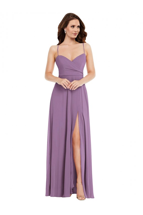 Low Back Dark Lavender A-Line Sweetheart Long Bridesmaid Dress / Formal Dress Hobart