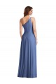 Windsor Blue A-Line One Shoulder Long Formal Evening Gown / Bridesmaid Dress Hobart