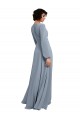 Dusty Blue A-Line V-Neck Long Bridesmaid Dress / Formal Dress Hobart